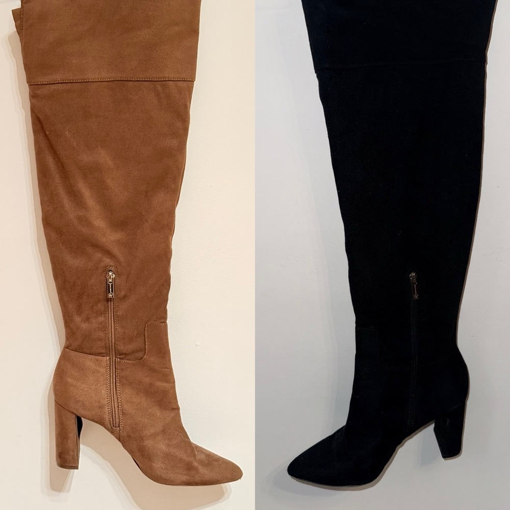 Jessica Simpson Over-the-Knee Suede  Boots in Brown and Black